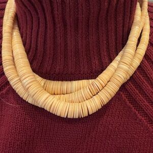 Santa Domingo Vintage (1970's) 3-Strand graduated Shell Heishi Necklace.